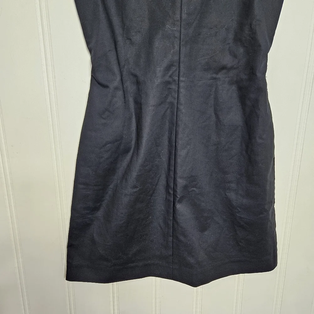Everlane Black Fit Flare Dress Sleeveless Crew Neck Pockets Size 0 - Picture 4 of 12
